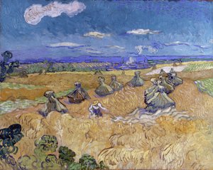 Korenvelden met maaier, Auvers door Vincent van Gogh